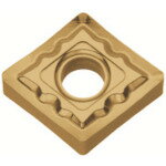 【特長】■耐境界損傷性と靭性を兼ね備えた専用母材です。■ステンレス鋼の連続〜断続加工に適応（汎用材種）しています。【用途】■旋削加工用。■被削材：ステンレス鋼。【仕様】■チップ形状：ひし形80°■厚さ(mm)：4.76■被膜構成：微細柱状TiCN+Al2O3+TiN■呈色：金色■TKブレーカ：中〜荒(ステンレス鋼・耐熱合金向)■M級【材質・仕上】■CVDコーティング