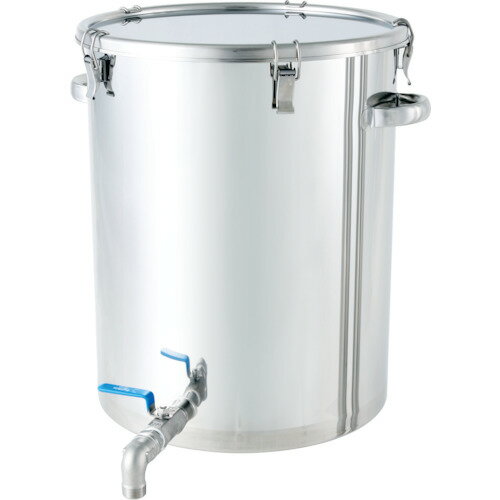 日東 ステンレスタンク ストレート密閉タンク（ボールバルブ付） 100L CTHV-47H 【751-5936】