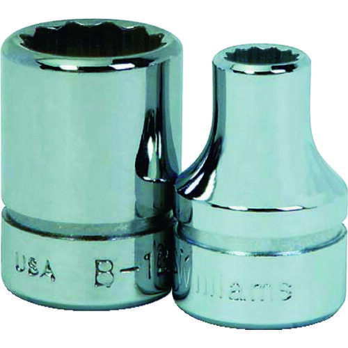 WILLIAMS 3／8ドライブ ショートソケット 12角 16mm JHWBM-1216 【757-8636】