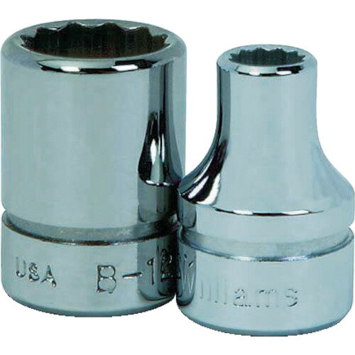 WILLIAMS 3／8ドライブ ショートソケット 12角 18mm JHWBM-1218 【757-8652】