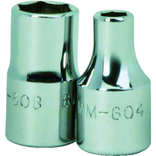 WILLIAMS 1／4ドライブ ショートソケット 6角 4mm JHWMM-604 【758-0029】