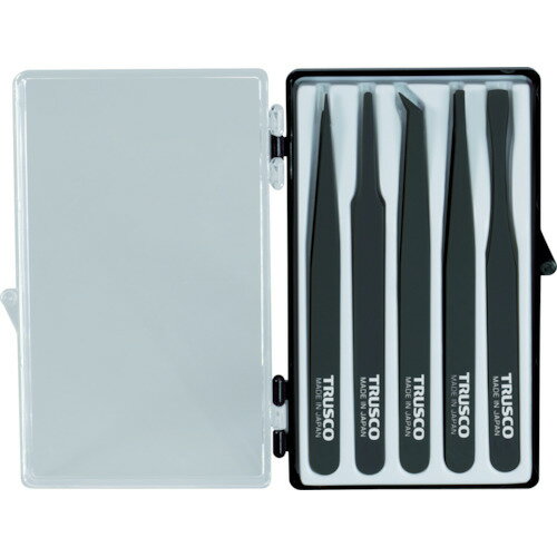 【特長】■プラスチック製ピンセット5本をセットにしました。■非磁性、絶縁性、耐薬品性、剛性に優れています。■先端が面接触で細かなパーツを保持します。■対象物を傷つけにくく、耐久性に優れています。【用途】■半導体関連・電子部品の基板のピックア...