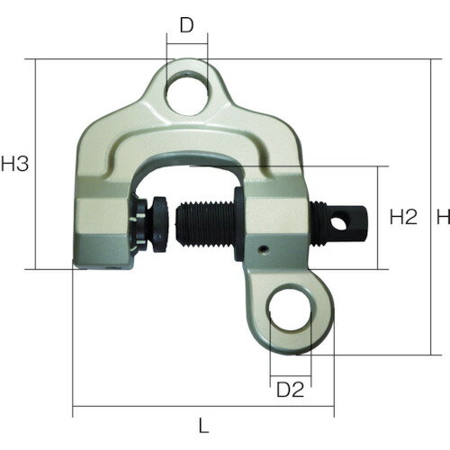 スーパー ねじ式クランプ スクリューカムクランプ（ダブル・アイ型）ツイストカム式 基本使用荷重1t 17×21両口ラチェットレンチショートタイプ付 SWC1S 【765-2526】