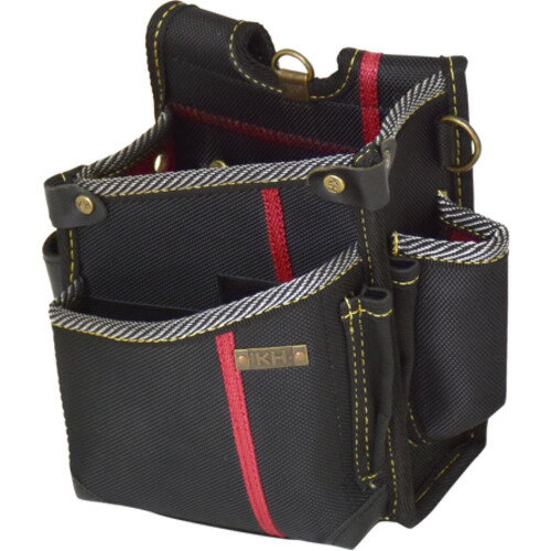 KH 進化シリーズ ウエストバッグ2段ポケット（小） 黒／緋 右腰用 SA14K 【770-8084】(4.0)