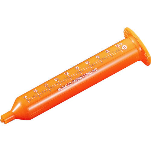 MUSASHI ディスペンサー UVブロックシリンジ Fタイプ 目盛付 50ml 50本入り PSY-50FU-OR-M 【771-4394】