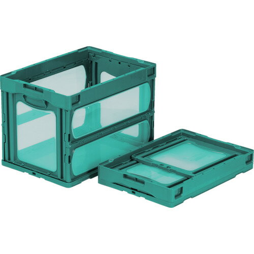 サンコー 折りたたみコンテナー 559240 マドコンO−60Bグリーン SKO-O-60B-GR 【795-8803】