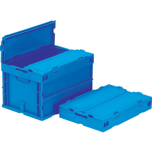 サンコー フタ一体型折りたたみコンテナー 558900 サンクレットオリコンP50B−SL ブルー SKSO-P50B-SL-B..