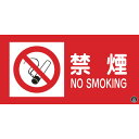 緑十字 消防・危険物標識 禁煙・NOSMOKING 消防−1A 250×500mm エンビ 059101 【814-8692】