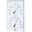 シンワ 温湿度計W－1 角型 ホワイト 70510 【816-3994】