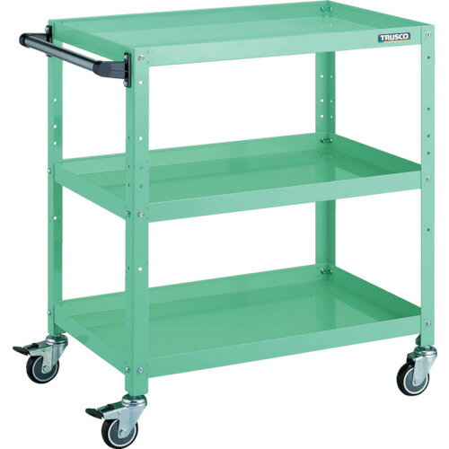 TRUSCO ツールワゴン ラビットワゴン 700×450×H810 ハンドル付 ウレタン車輪 ヤンググリーン RBW-873HU..
