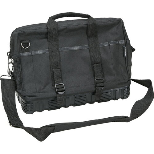 TRUSCO ツールバッグ 390X210X300 22ポケット ブラック色 TTB-400R-BK 【818-3255】