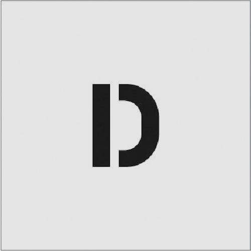 IM ステンシル D 文字サイズ50×40mm AST-D5040 【818-6056】