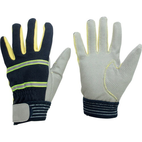ミドリ安全 耐切創性 防火手袋 （人工皮革・滑り止めタイプ） L MTK-500-NV-L 【81...