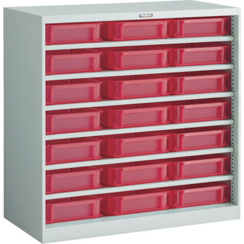 TRUSCO パーツケース バンラックケースCF型 TSK−6RX21個付 306CF-SK21R 【819-5092】