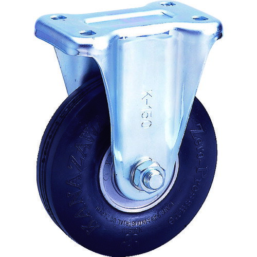 カナツー ゼロプレッシャータイヤ 固定金具付 荷重83．3 ZP-W 6X2.00HS-BK 【828-7566】