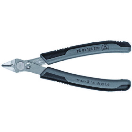 KNIPEX エレクトロニクス スーパーニッパー 125mm 7803-125ESD 【831-4534】