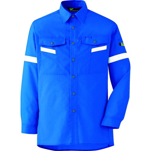 ミドリ安全 ベルデクセル帯電防止 反射材仕様 長袖シャツ VES2553上 4L VES2553UE-4L 【835-7094】