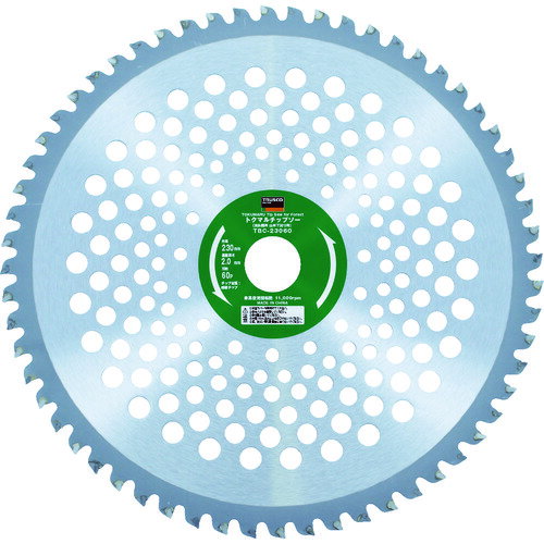 TRUSCO トクマルチップソー刈払機用山林下刈り用 230X25．4X60P TBC-23060 【837-0...
