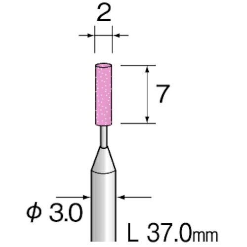ミニモ 精密砥石 SP砥粒＃120 φ2 （10本入） JA3041 【852-7065】