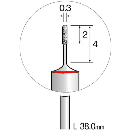ミニモ 精密電着CBNバー 超硬軸＃600 Φ0．3 JA2004 【852-7827】