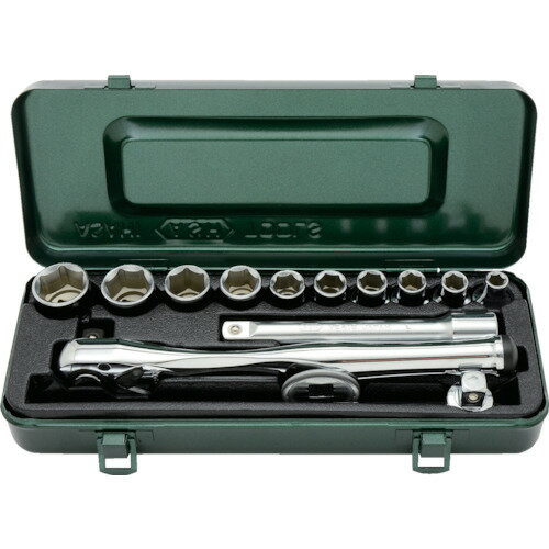 樂天商城 - ASH レボウェイブ6角ソケットレンチセット12．7□×14PCS VJS4201 【855-0868】