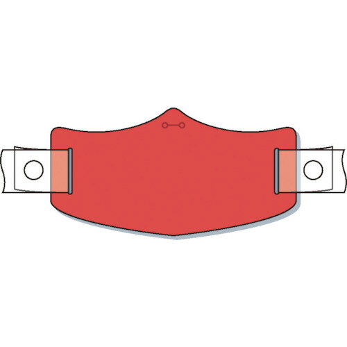 つくし e帽章 赤無地 ヘルメット用樹脂バンド付 WE-104H 【855-3177】