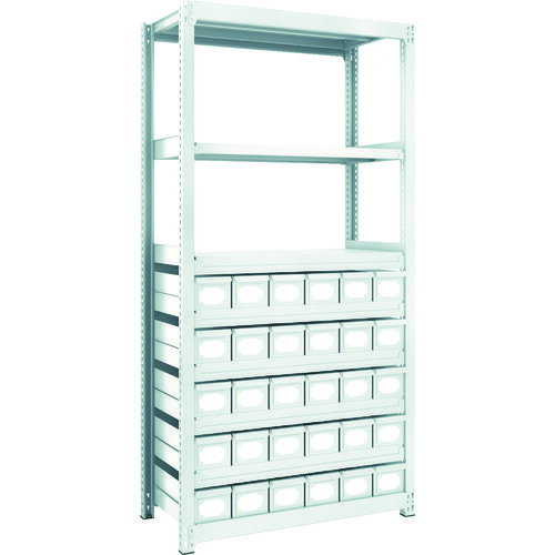 TRUSCO スチールラック M2型軽中量棚 H1800 スチール引出付 小X30 M2-6348-A30 【856-3222】