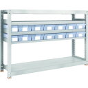 TRUSCO スチール製中量ボルトレス棚 M3型 樹脂透明引出付 W1800×D471×H1200 小×2・大×12 M3-4655-C2D12 【856-33...