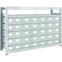 TRUSCO スチール製中量ボルトレス棚 M3型 スチール引出付 W1800×D471×H1200 小×5・大×30 M3-4657-A5B30 【856-33...
