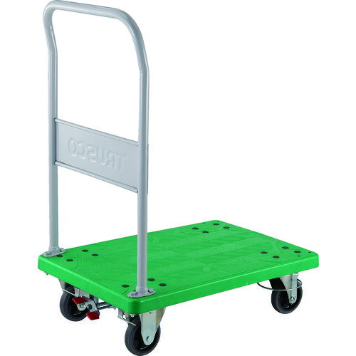 樂天商城 - TRUSCO 樹脂製運搬車 グランカート 固定 4輪リングストッパー付 均等荷重300kg TP-802JKRS-4 【856-4220】