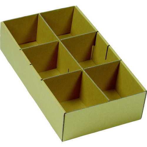 TRUSCO 大型パーツケース 段ボールバンラックケースL型引出し 内寸242×445×H110 仕切板3枚付 ML-2DB 【..