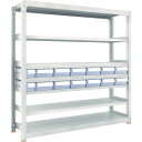 TRUSCO スチール製中量ボルトレス棚 M3型 樹脂透明引出付 W1800×D471×H1800 小×2・大×12 M3-6657-C2D12 【859-60...
