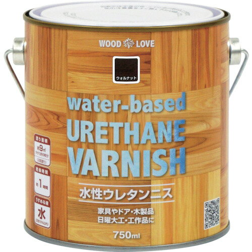 Rakuten - ニッぺ 水性ウレタンニス 750ml ウォルナット 300N024−750 4976124516238 【859-8409】