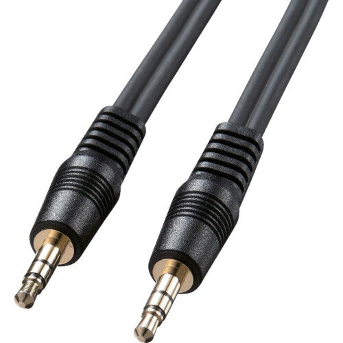 SANWA オーディオケーブルブラック ケーブル長1m KM-A2-10K2 【864-1542】