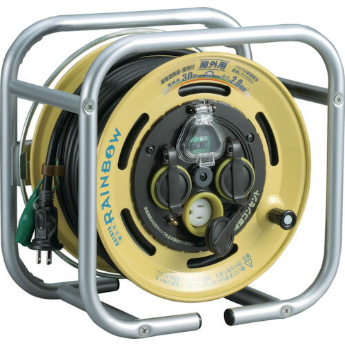 ハタヤ 段積みリールケーブルタイプ 漏電遮断器付 接地付 DBE-30K 【868-8405】