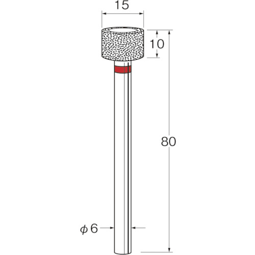 日本精密機械工作 リューター 機械研削用軸付電着ボラゾン砥石（インターナル研削用）N5615 N5615 【128-1861】
