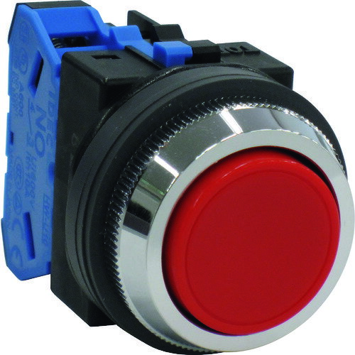 IDEC 平形押しボタンスイッチ 赤 ABN110R 【128-3739】