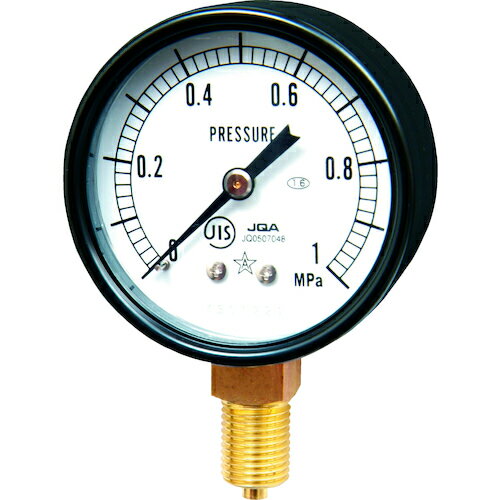 【特長】■耐久性に優れています。■JIS B 7505-1規格品です。■使用目的により色々な性能の物を製作できます。【用途】■エアー・油・水、のどれにでも使用できます。【仕様】■圧力レンジ(MPa)：0〜16■最小目盛(MPa)：0.5■精度：±1.6%F.S■ケース形状：A■接続部サイズ：G1/4B■大きさ(mm)：60【材質・仕上】■ブルドン管：黄銅■株：黄銅【注意事項】■ねじサイズ、ねじ形状（GねじまたはRねじ）、圧力レンジ(MPa)をご確認の上、発注お願いします。