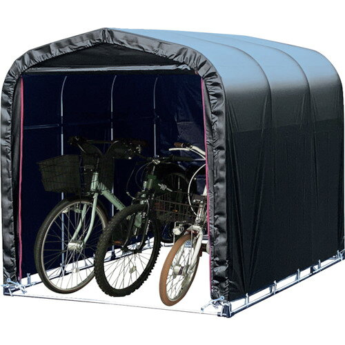 【特長】■簡易的な組立・設置で自転車収納や倉庫として使用できます。■愛車を雨、ホコリからしっかり守ります。【用途】■自転車・バイクなどの車庫として■多目的用途に利用【仕様】■収容台数(台)：3■間口(mm)：1560■奥行(mm)：2200■高さ(mm)：1650■色：ブラック■パイプ材質：亜鉛メッキスチールパイプ　シート材質：PVC塩化ビニール　UV耐候仕様（高耐久ターポリン）■包装時サイズ（長さ×幅×高さmm）：1130.0×360.0×170.0×19.0KG【材質・仕上】■パイプ材質：亜鉛メッキスチールパイプ　シート材質：PVC塩化ビニール　UV耐候仕様（高耐久ターポリン）