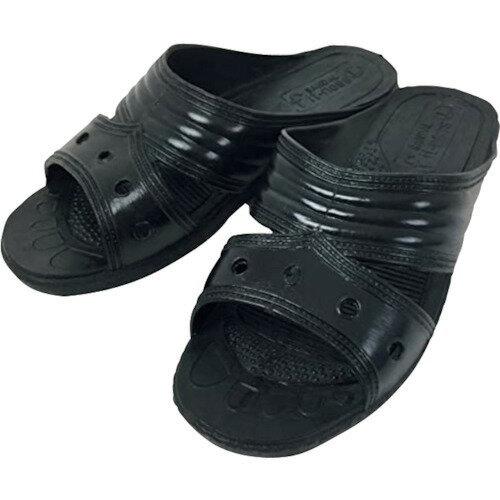 オーミケンシ 業務用フィッティングサンダル Lサイズ ブラック 12800019 【566-1691】