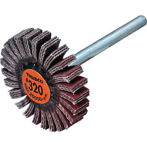 トラスコ中山 TRUSCO セラミックフラップホイール 軸径3mm ＃320 外径20×幅5×軸長30 （10個入） TCF2005-CE-320 【588-0625】