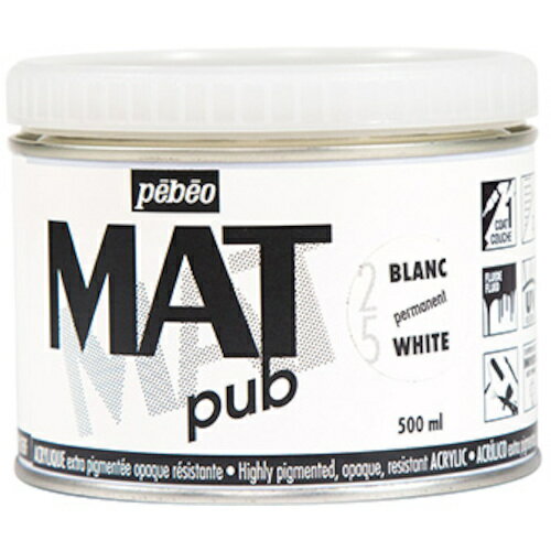 Coating, Repair, Various Materials - ペベオ・ジャポン Pebeo マットピュブ 500ml NO．25 パーマネントホワイト 257025 【594-2581】