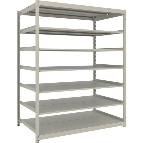 トラスコ中山 TRUSCO スチールラック 薄型ラック（耐荷重100Kg）1800×875×H1800 7段単体 ネオグレー ネ..