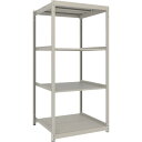 トラスコ中山 TRUSCO スチールラック 薄型ラック(耐荷重100Kg)1200×595×H1800 4段単体 ネオグレー ネオグレー UL-6464 NG ...