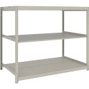トラスコ中山 TRUSCO スチールラック 薄型ラック(耐荷重100Kg)1500×875×H1200 3段単体 ネオグレー ネオグレー UL-4593 NG ...