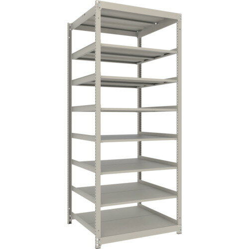 トラスコ中山 TRUSCO スチールラック 薄型ラック（耐荷重100Kg）900×595×H2400 8段単体 ネオグレー ネ..