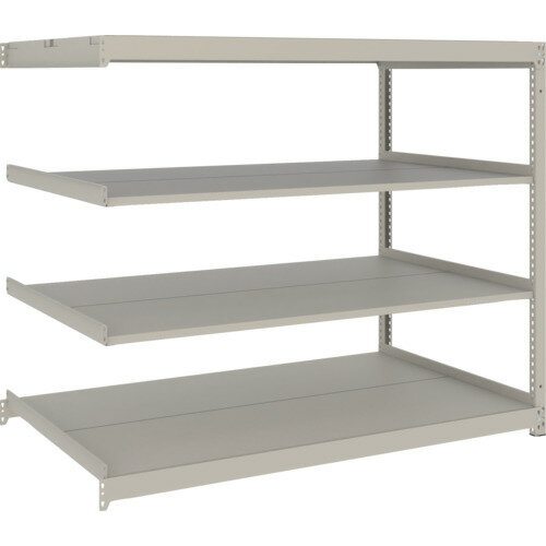 トラスコ中山 TRUSCO スチールラック 薄型ラック（耐荷重100Kg）1500×875×H1200 4段連結 ネオグレー ネ..