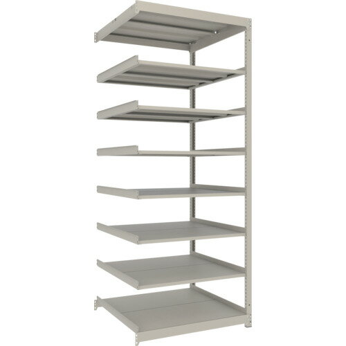 トラスコ中山 TRUSCO スチールラック 薄型ラック（耐荷重100Kg）1200×595×H2400 8段連結 ネオグレー ネ..