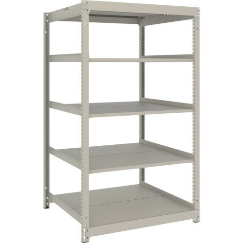 トラスコ中山 TRUSCO スチールラック 薄型ラック（耐荷重100Kg）1200×875×H1500 5段単体 ネオグレー ネ..