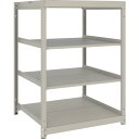 トラスコ中山 TRUSCO スチールラック 薄型ラック(耐荷重100Kg)1200×875×H1200 4段単体 ネオグレー ネオグレー UL-4494 NG ...